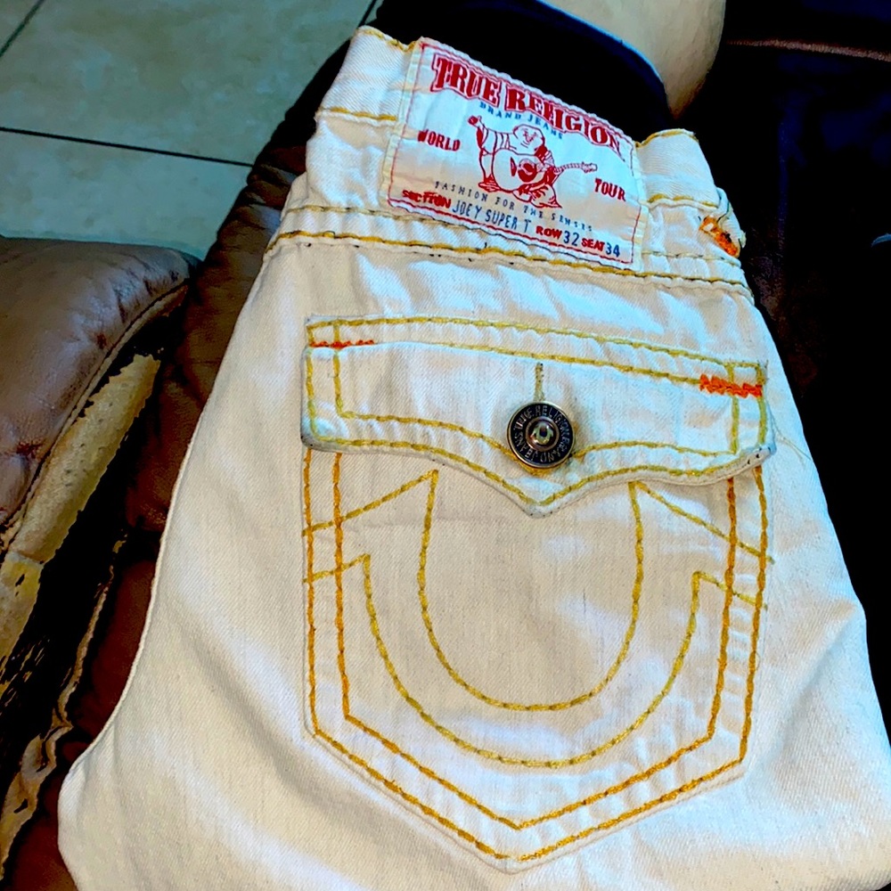 True Religion Distressed bleach color